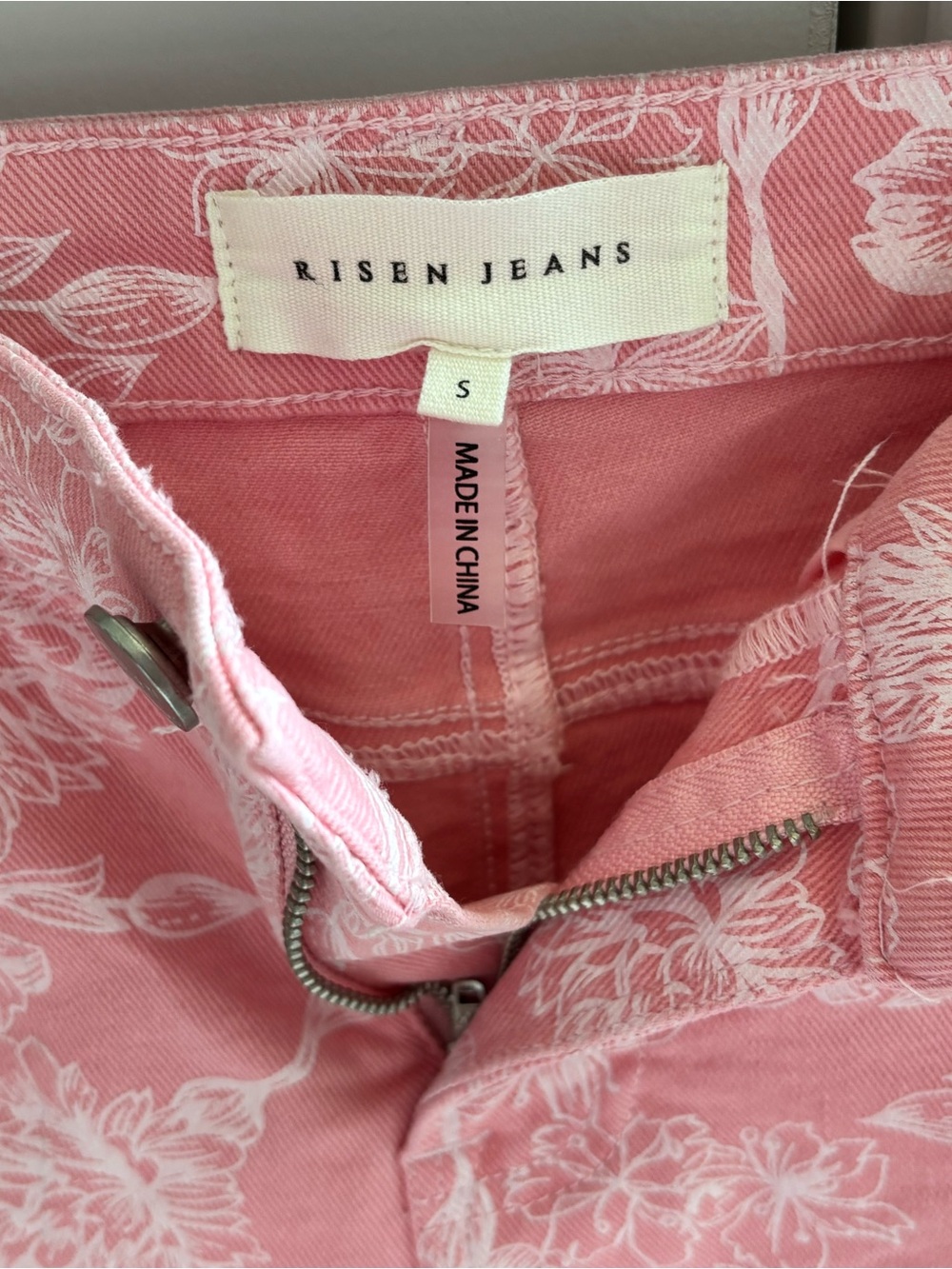 Risen Jeans Pink Floral Denim Shorts - Women's - Picture 2 of 3